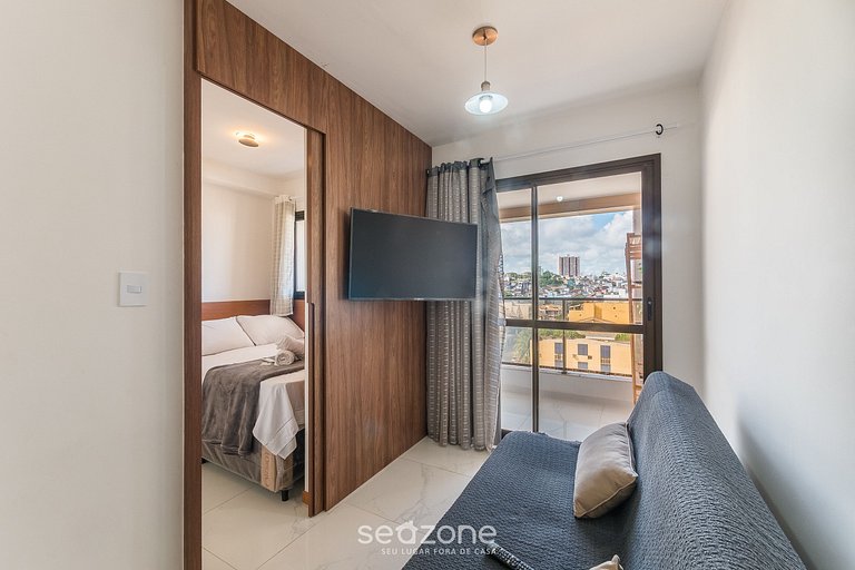 Apto c/ balcón a 750 m del mar SMT0916