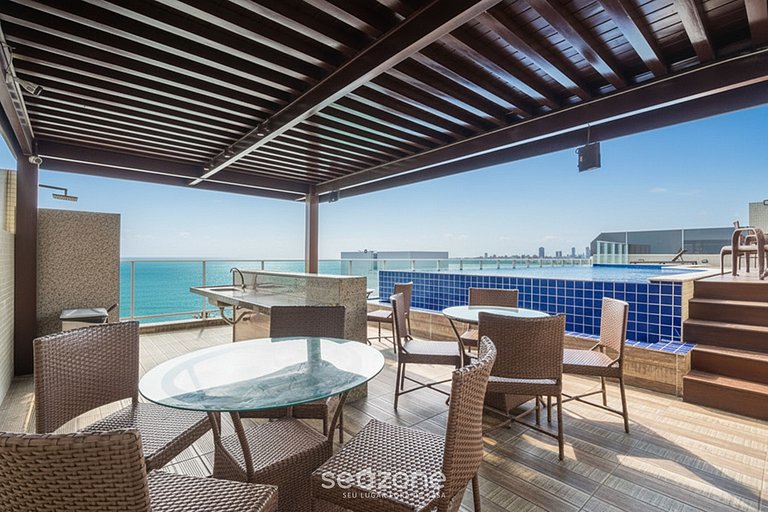 Moderno c/ piscina a 40 m da praia CMZ0616