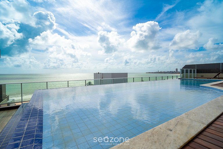 Moderno c/ piscina a 40 m da praia CMZ0616