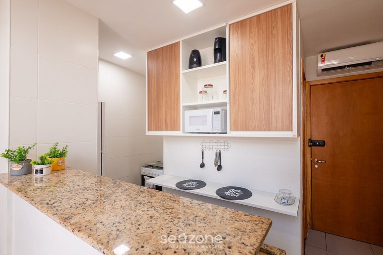 Studio c/ piscina e churrasq. no prédio - RAQ1609