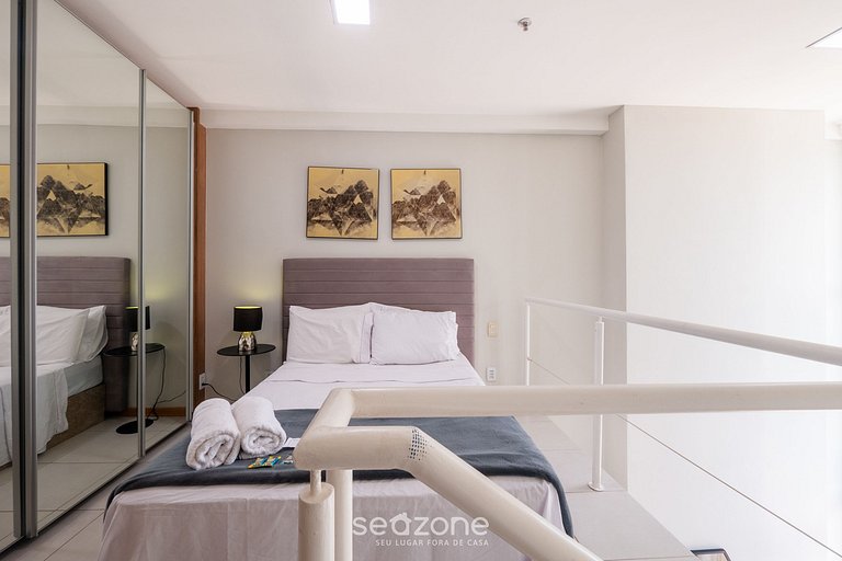 Studio c/ piscina e churrasq. no prédio - RAQ1609