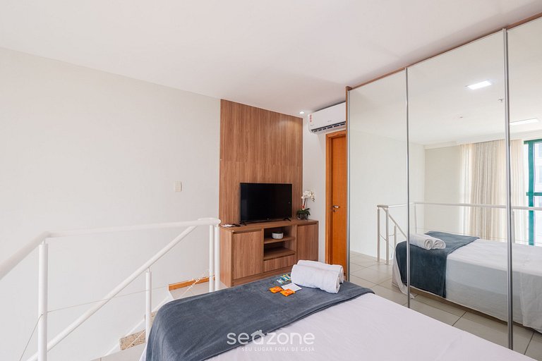 Studio c/ piscina e churrasq. no prédio - RAQ1609