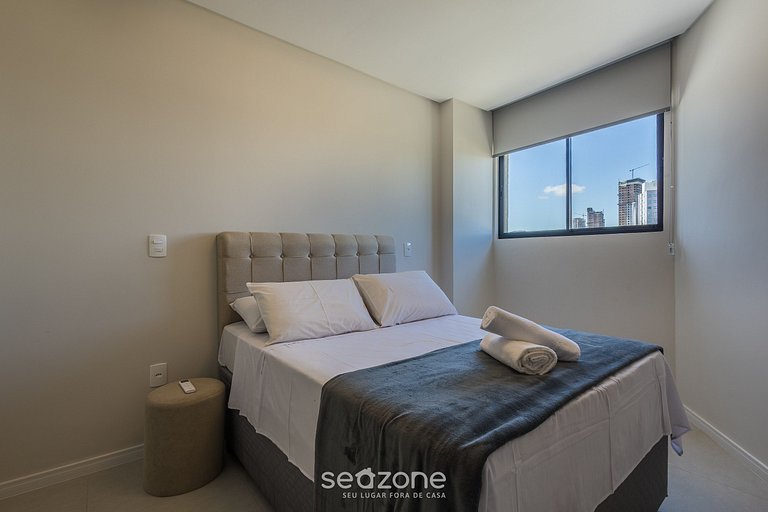 Apto c/ 2Q churrasq. e vista mar, Itapema LPR1302