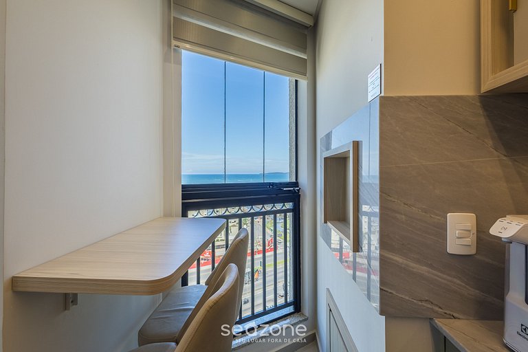 Apto c/ 2Q churrasq. e vista mar, Itapema LPR1302