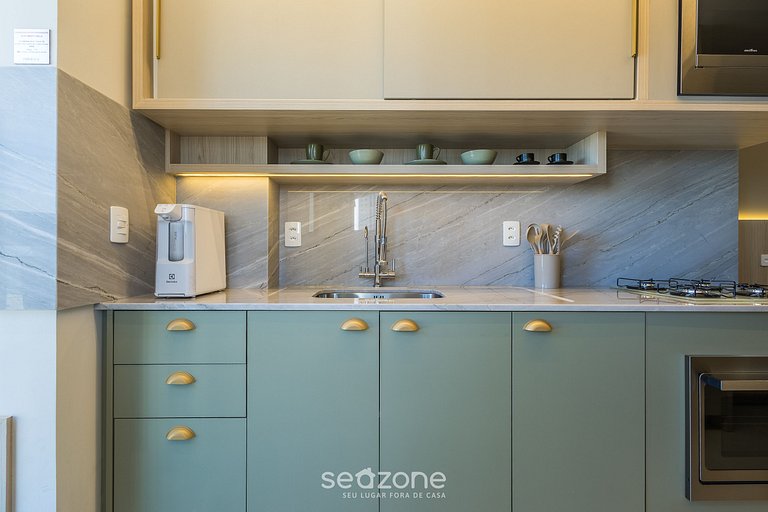 Apto c/ 2Q churrasq. e vista mar, Itapema LPR1302