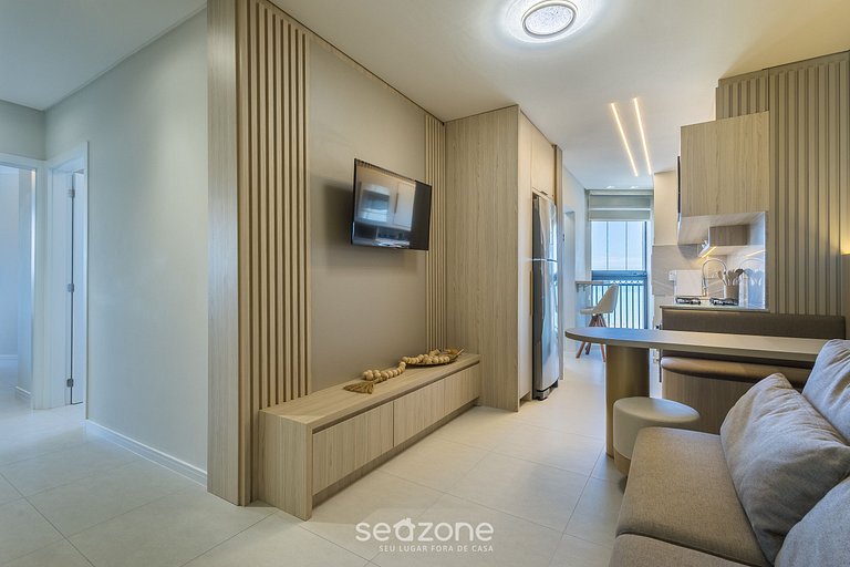 Apto c/ 2D, parrilla y vista mar Itapema LPR1302