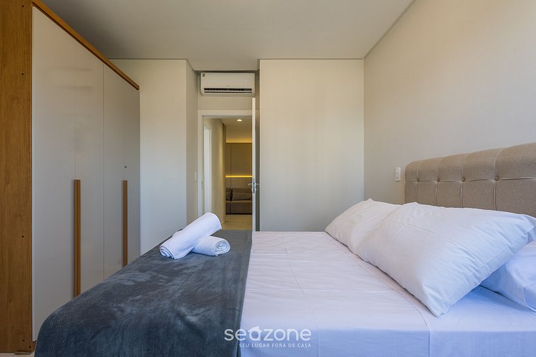 Apto c/ 2Q churrasq. e vista mar, Itapema LPR1302