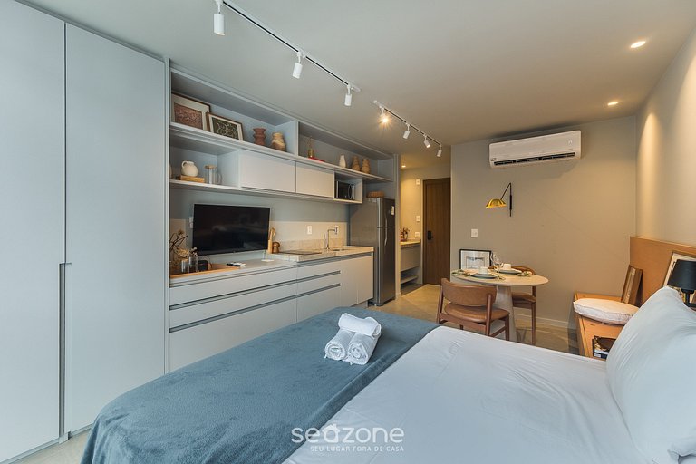 Estudio en condominio con piscina LIV0705