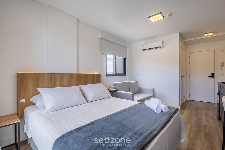 Studio c/ vista lateral mar a 50m da Praia PSO0810