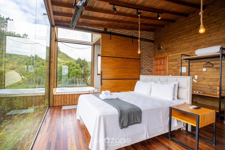 Cabaña c/jacuzzi cerca de Florianópolis VST026