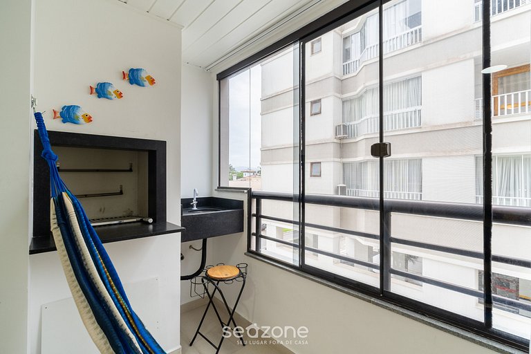 Apto c/ Churrasqueira 450m da Praia PNM0202