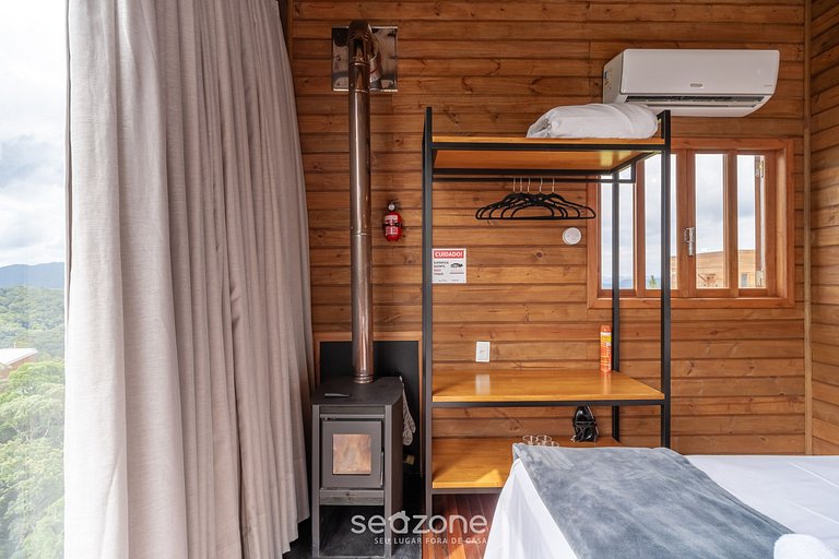 Apto c/ lareira, jacuzzi e vista incrível - VST027