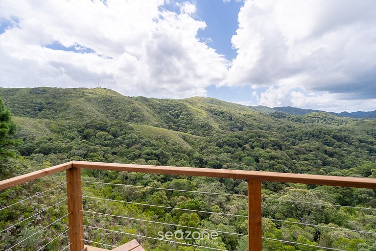 Chalé c/ lareira, jacuzzi e vista incrível VST027