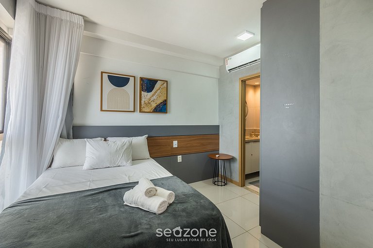 Apto c/ 1 suite y balcón c/ vista al mar HBA0108