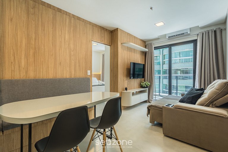 Apto c/ balcón a 220 m del mar FFS0901