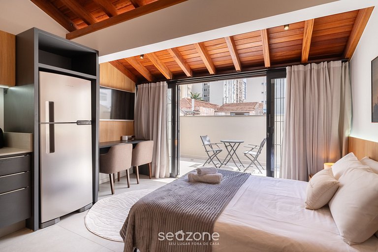 Studio c/ sacada privativa em Floripa CMA0201