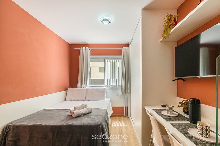 Studio em cond. c/ piscina a passos do Mar SMA0110