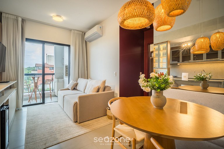 Apto c/ churrasq. a poucos passos do mar RTY0305