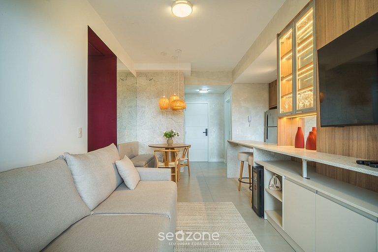 Apto c/ churrasq. a poucos passos do mar RTY0305