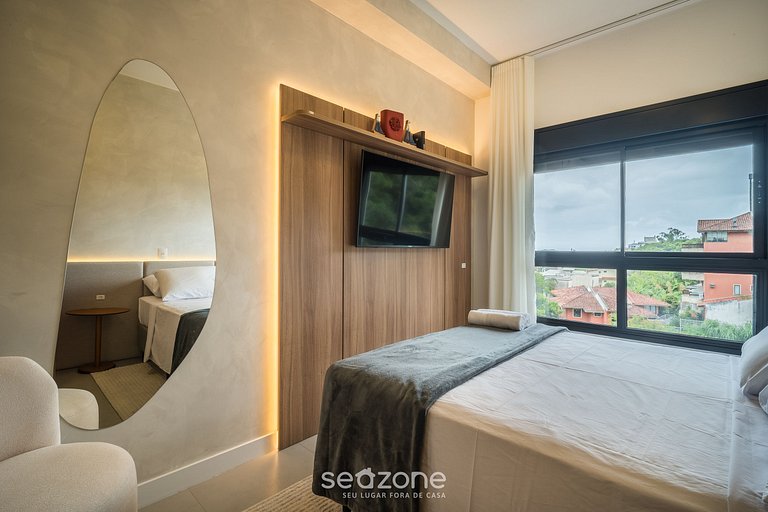 Apto c/ churrasq. a poucos passos do mar RTY0305