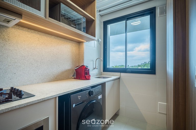 Apto c/ churrasq. a poucos passos do mar RTY0305