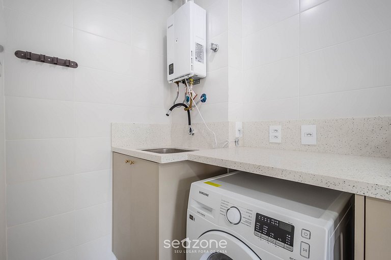 Apto c/ Churrasqueira a 200m da Praia PTC1304