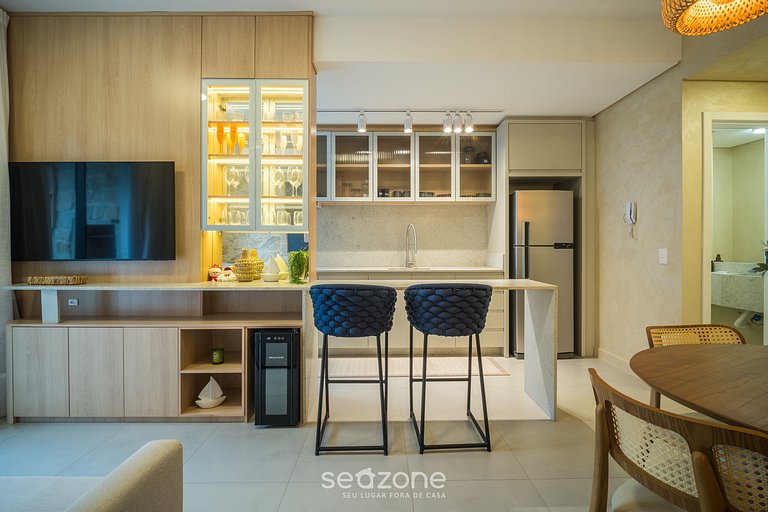 Apto c/ churrasq. e varanda a 220m do Mar RTY0216