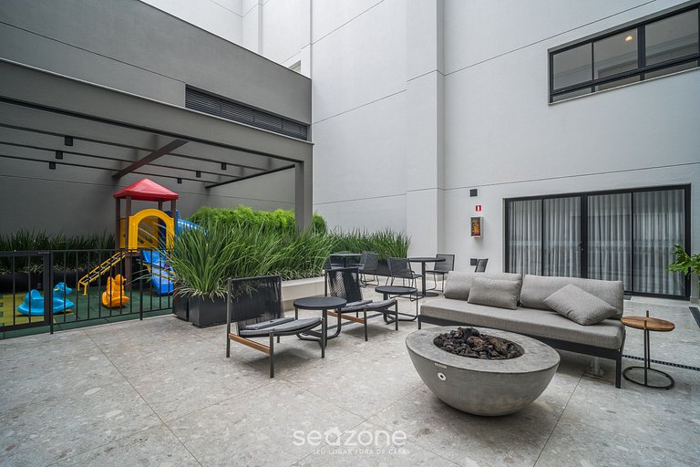 Apto c/ churrasq. e varanda a 220m do Mar RTY0216