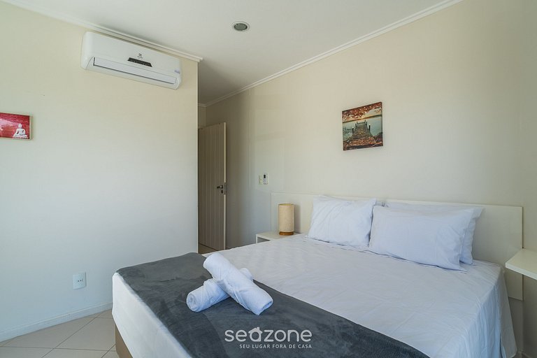 Apto. c/ BBQ en condominio frente al mar PRO0113