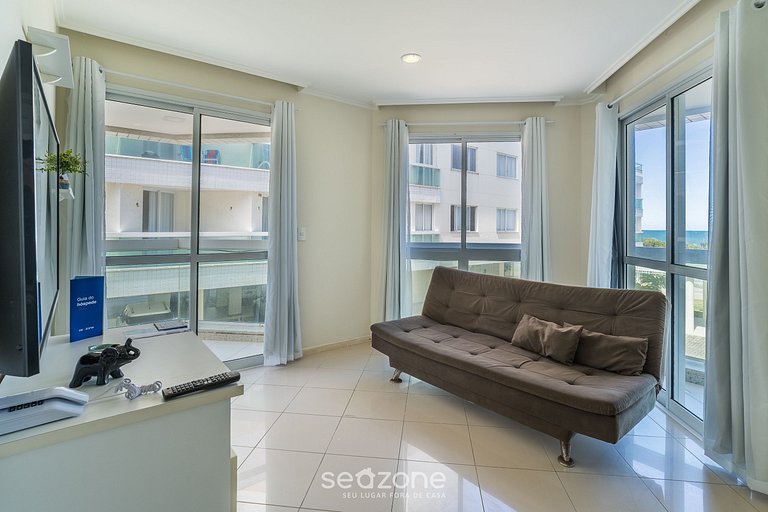 Apto. c/ BBQ en condominio frente al mar PRO0113