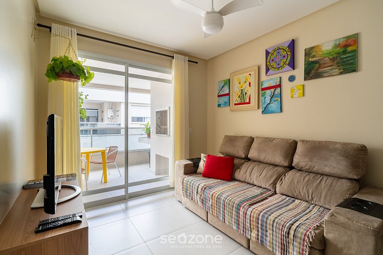 Apto 2QTs e churrasq. a 600 m do mar CCI0205