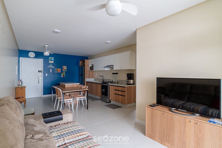 Apto 2QTs e churrasq. a 600 m do mar CCI0205