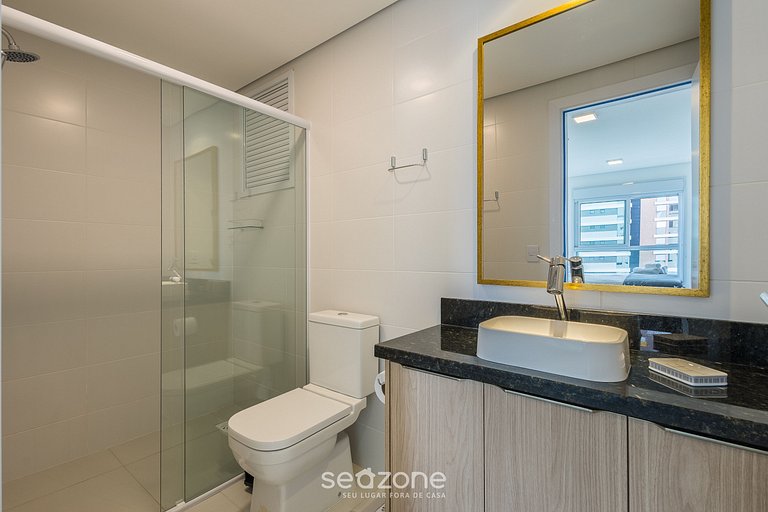 Apt 3Qt c/ Vista mar e churrasq. SHC1601