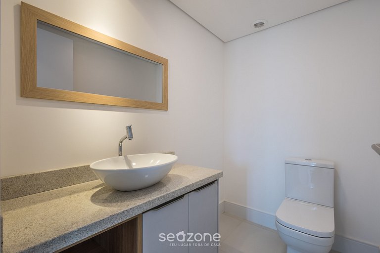 Apt 3Qt c/ Vista mar e churrasq. SHC1601