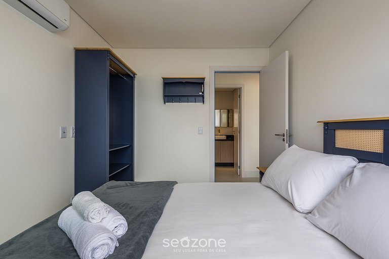 Apt 3Qt c/ Vista mar e churrasq. SHC1601