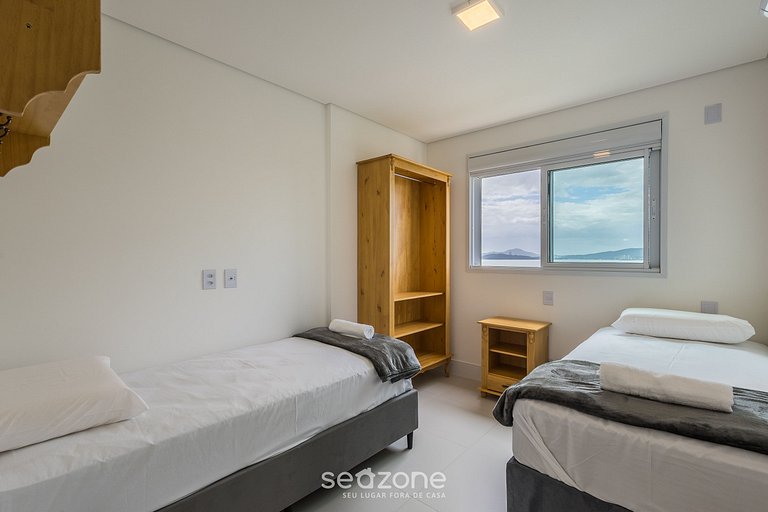 Apt 3Qt c/ Vista mar e churrasq. SHC1601