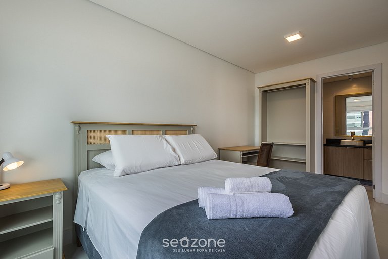 Apt 3Qt c/ Vista mar e churrasq. SHC1601