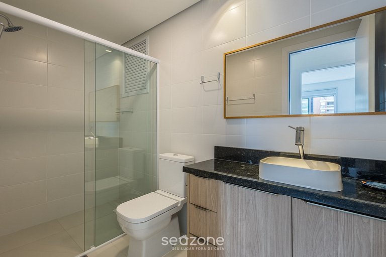 Apt 3Qt c/ Vista mar e churrasq. SHC1601