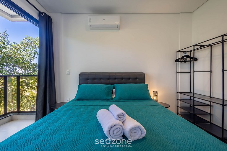 Apto c/ varanda e churrasq. a 250m do Mar RMP0102