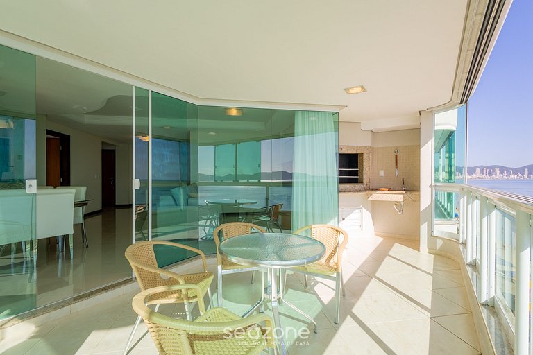 Apto c/ varanda gourmet à beira-mar RKR0502