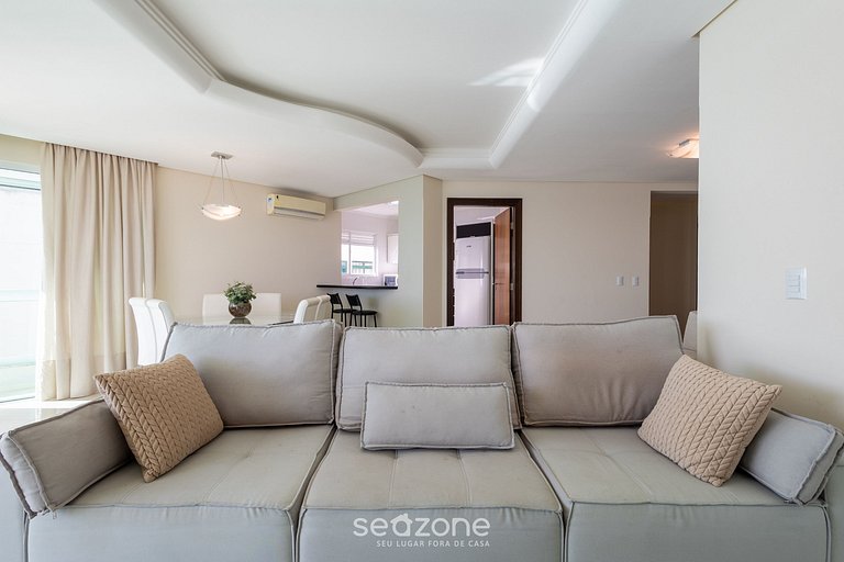 Apto c/ varanda gourmet à beira-mar RKR0502