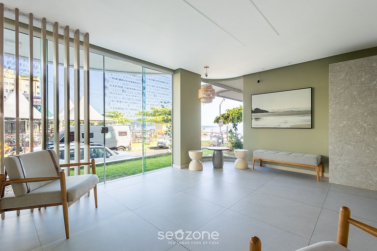 Apto c/ varanda gourmet à beira-mar RKR0502