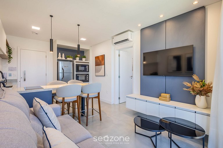 Apto 1Q em Cond c/ Piscina a 280m da Praia MHF1107