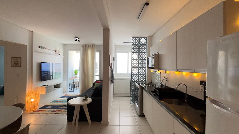 Apto c/ Churrasqueira a 600m da Praia ISA0105