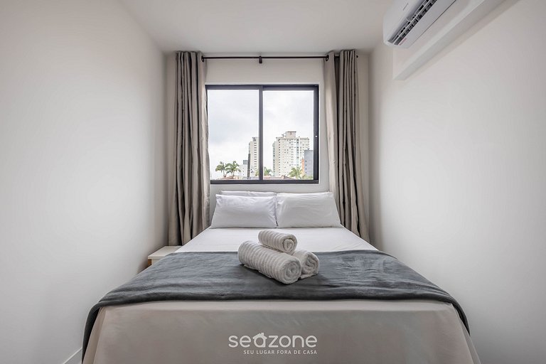 Apto con balcón y parrilla a 500 m del mar MCB0302