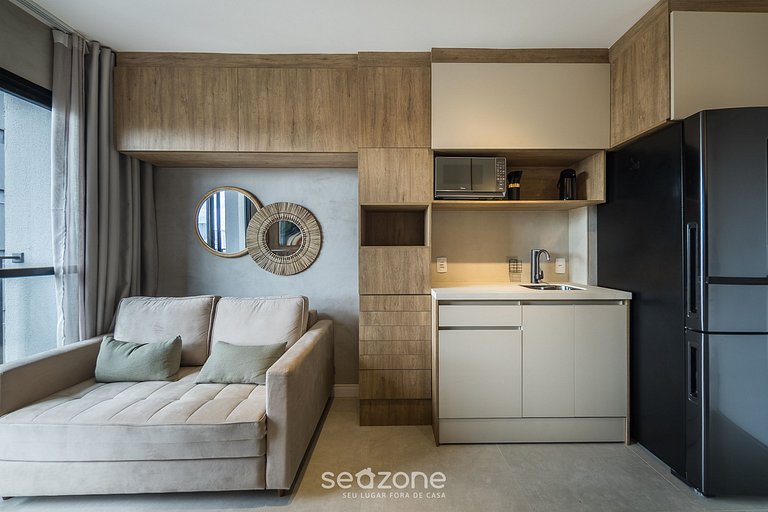 Estudio en edif. c/ piscina, Vila Olímpia VBV1810