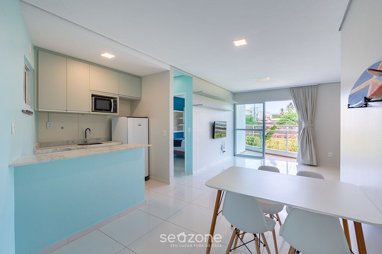 Apt a 1 Quadra da Praia em cond c/ Piscina KVI0106