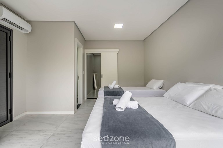 Casa c/ terraço e churrasq. a 850m do mar JSF0748