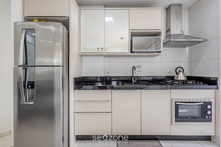 Apto c/ Churrasqueira a 750m da Praia EVP0504