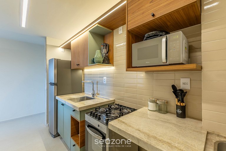 Apto Vista Mar Lateral em Frente a Praia BDT0608